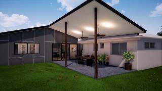 Brisbane Brick Veneer House Extension  3D Walkthrough [upl. by Anileve]