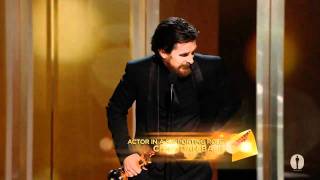 Christian Bale winning Best Supporting Actor  83rd Oscars 2011 [upl. by Cattier]