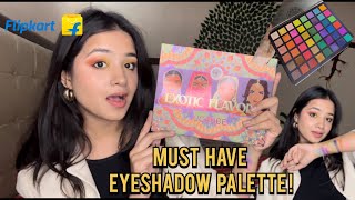 Flipkart MUST HAVE Eyeshadow Palette  UCAN BE Exotic Flavours Eyeshadow palette Full Review ✨ [upl. by Aid]