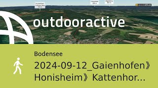 Wanderung am Bodensee BW 20240912Gaienhofen》Honisheim》KattenhornJ [upl. by Thaxter395]