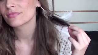 Réaliser une Boucle doreilles en Plume version 1  native style feather earrings [upl. by Ozzy929]