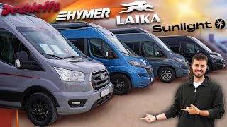 Der MEGA Camper Van Vergleich  Was unterscheidet Sunlight Dethleffs Laika und Hymer ❓❗  GÜMA TV [upl. by Salakcin]