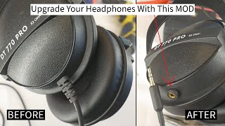 Beyerdynamic Headphone Detachable Cable Mod DIY [upl. by Aleahc]