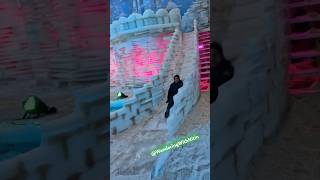 Fun at snow park Dharampur snowpark dharampur funplaces snowslide [upl. by Laehpar]