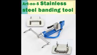 Art no 5 Stainless steel banding tool （strapsealmachinecom） WA8618621323471 [upl. by Oreves]