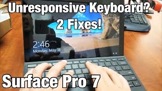 Surface Pro 7 How to Fix Keyboard Not Working Unresponsive 2 Solutions [upl. by Aisereht]