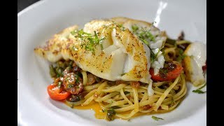 Kitchen Clips Pasquale Liquori of Patsys in East Longmeadow makes Cod with puttanesca sauce [upl. by Analem805]