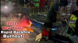 Rapid Backfire  Burnout sa NEW YEAR  Raider 150  Thailand Concept [upl. by Ardnoek]