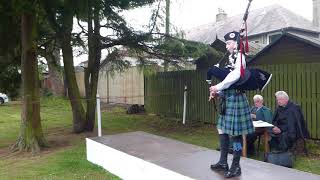 Cameron Stewart Playing Bagpipes At The Highland Games Markinch Fife Scotland [upl. by Shelbi]