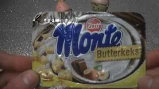 Yogurt mix dessert Zott Monte and shortbread minis unboxing from GLY [upl. by Mellitz315]