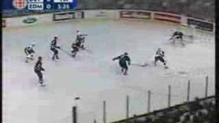 2006 NHL Playoffs Henrik Zetterberg on Dwayne Roloson [upl. by Wengert]