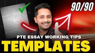 PTE Essay Working Tips Templates  Score 9090  Skills PTE Academic [upl. by Yggep]