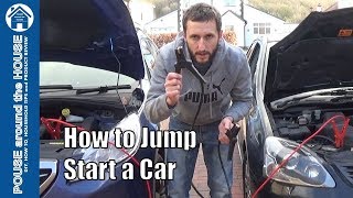 How to jump start a car with booster cables or jump leads Start a flat car battery made easy [upl. by Blakeley]