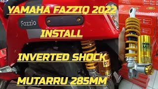 PAANO MAG INSTALL SA YAMAHA FAZZIO 125 INVERTED SHOCK MUTARRU 285MM RandyMotoVlog [upl. by Octavian998]