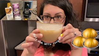 Dirty chai latte recipe with Nespresso’s voltesso espresso pod Hit or miss [upl. by Yelram]