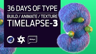 Soft amp Hairy Number 3  Cloth Hair and Collider Tags  C4D Timelapse [upl. by Oralle]