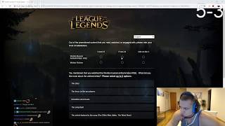 Tyler1 takes the 2018 LoL World Championship Survey [upl. by Aznecniv515]