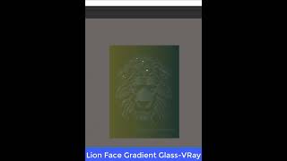 How to create Real Vray Glass Material in Vray  Create Lion Face Gradient Glass VRay shorts [upl. by Lepper]