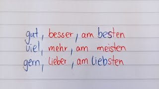 gut besser am besten  Komparation der Adjektive  Steigerung der Adjektive  Deutsch A1  13 [upl. by Silvan13]