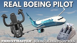 Real Boeing Pilot  Thrustmaster TCA Boeing Yoke and Throttle  First Look and Impression [upl. by Dehsar]