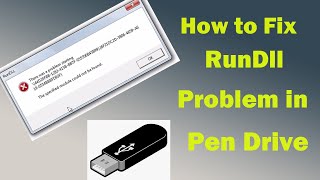 How to fix Rundll problem in Pen Drive [upl. by Atinuj]