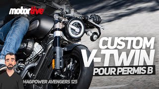 Custom VTWIN pour PERMIS B  MOTORLIVE [upl. by Aymahs911]