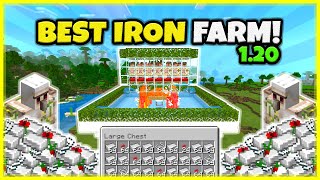 BEST IRON FARM EVER 500 IRONHOUR In Minecraft Bedrock 120 [upl. by Pournaras]