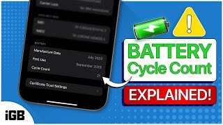 How to Check iPhone 15 Battery Cycle Count 🪫🔄 [upl. by Combe]