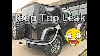 HOW I fixed my Jeep Wrangler Leaky Top  Repair Update  Jeep JK [upl. by Publea913]