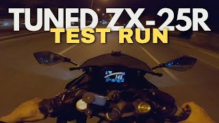 TUNED KAWASAKI NINJA ZX25R SE TOP SPEED ON 4TH GEAR  TEST RUN  King Detours [upl. by Leirraj]