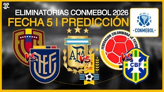 Análisis y Predicción  Fecha 5 Eliminatorias Conmebol 2026 [upl. by Llednek]