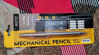 Brustro metal mechanical pencil unboxing [upl. by Dahsar]