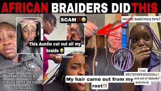 MERCY 😱 AFRICAN BRAIDING SHOP HORROR STORIES THE WORST BRAIDING EXPERIENCE EVER  TIK TOK COMP [upl. by Abbotsun]