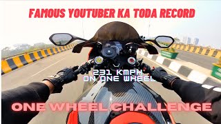 Motovloggerjannustunts bhai ka record tod dia… bmws1000rr par  Bmw s1000rr on one wheel… [upl. by Toolis]