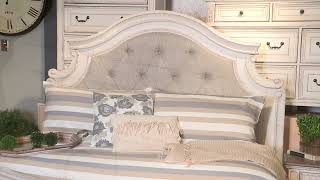 Realyn Two Tone King Upholstered Panel Bed [upl. by Ttenaej468]