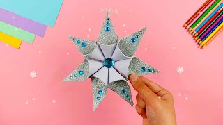 Christmas Crafts 9 ❄️ Christmas Snowflake Tutorial 🌟 [upl. by Giacinta754]