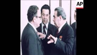 SYND 250374 HENRY KISSINGER MEETS WITH MR LEONID BREZHNEV IN MOSCOW [upl. by Norat]