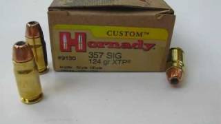 357 SIG  Hornady XTP  124 Gr JHP Ammo Test [upl. by Anairt]