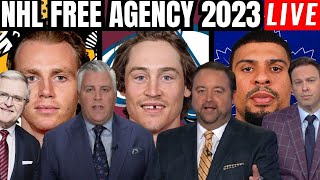 NHL FREE AGENCY LIVE STREAM 2023  FREE AGENTSTRADE RUMOURS [upl. by Epstein]