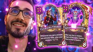 Fireworks Fanatic Should Be Illegal On Millhouse  Rdu Hearthstone Battlegrounds [upl. by Ahkeber629]