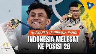 Klasemen Olimpiade Paris 2024 Emas Veddriq dan Rizki Bawa Indonesia Melesat [upl. by Clarita]