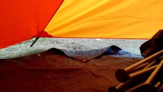 Marmot Halo 6P Tent in rain [upl. by Dosh]