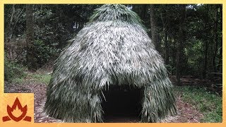 Primitive Technology Thatched Dome Hut [upl. by Poock]