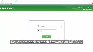 Restore MR3020 Stock Firmware from OpenWRT [upl. by Annael]