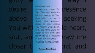 Drawn Closer To His Grace  RefugeTeamJesus JesusLovesYou Prayer Shorts [upl. by Niki974]