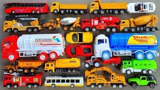 Looking for Various Colorful Toy Vehicles  Truck Vehicles School Bus and Crane Truck [upl. by Adyht]