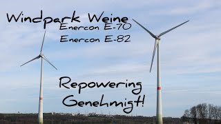 Windpark Weine  Enercon E70 amp E82  Repowering genehmigt [upl. by Dublin638]