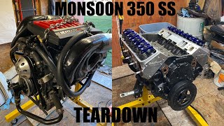 Indmar Monsoon 350 SS 57 Chevy Engine TEARDOWN How to teardown to block [upl. by Steffane35]