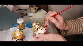 PORCELAIN RESTORATION AND REPAIR SANDING AND GOLD GILDING ceramics restoration porcelain repair [upl. by Leahcar]