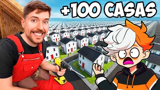 ¡Construí 100 Casas Y Las Regalé  GabSolf REACCIONA a Mr Beast [upl. by Airalav399]